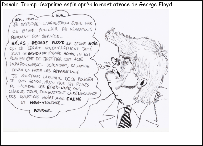 Geoege Floyd Trump caricature